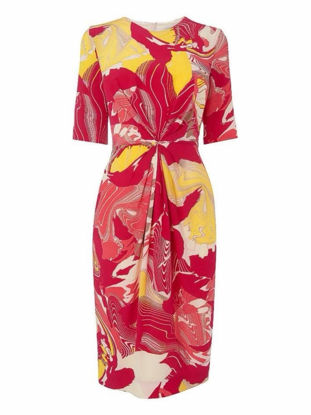 L.K. Bennett Sanyo Swirly Shapes Midi Pencil Dress $450 US2